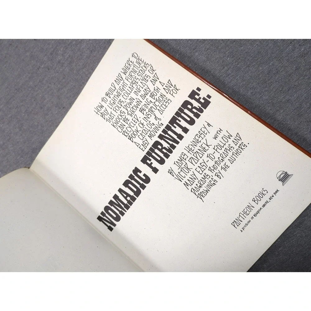 1973 Nomadic Furniture Hardcover First Edition James Hennessey‎ Victor Papanek
